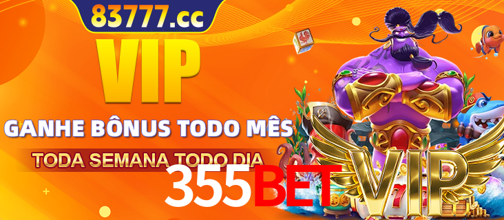 Banner promocional do 355BET oferecendo 100% de recompensas adicionais contínuas para quem fizer o login diário (Daily sign-in), com um mascote de coelho.