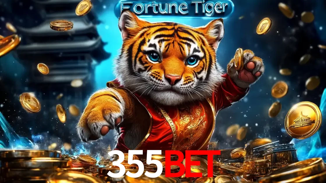 Imagem promocional do jogo de slot Fortune Tiger, com um tigre majestoso em traje tradicional cercado por uma fortuna em moedas de ouro, disponível agora no cassino 355BET.